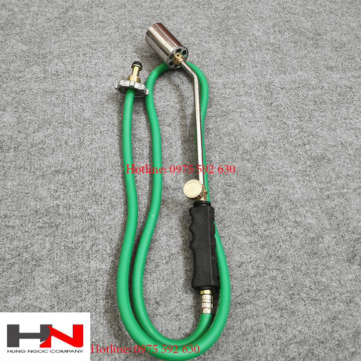 Khò gas công nghiệp cán dài 50cm đầu khò 40mm inox