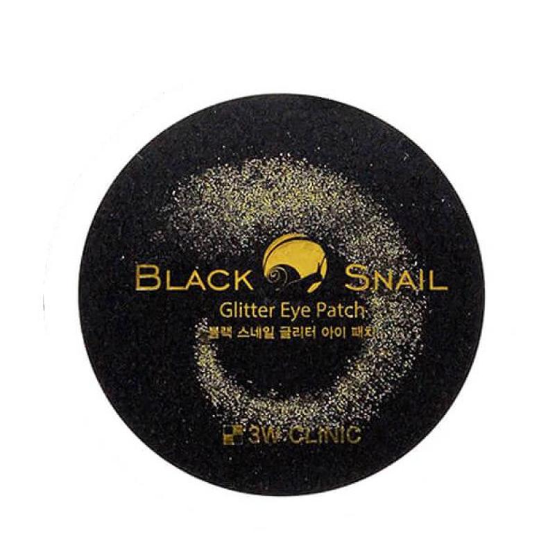 MẶT NẠ ĐẮP MẮT CHIẾT XUẤT DỊCH NHẦY ỐC SÊN BLACK SNAIL GLITTER EYE PATCH 3W CLINIC 90gr/60 pacth