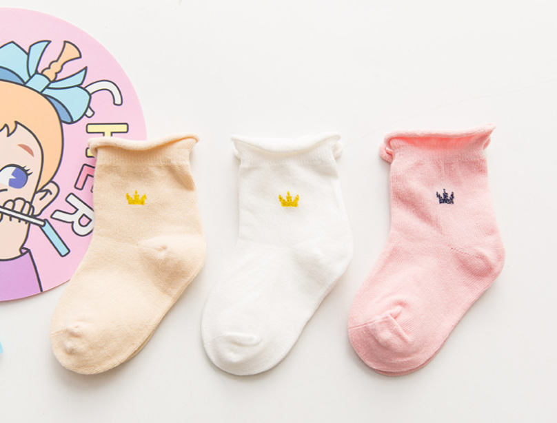Set 3 Đôi Vớ Sơ Sinh Chống Hằn Chân Bé - Loại cao cấp