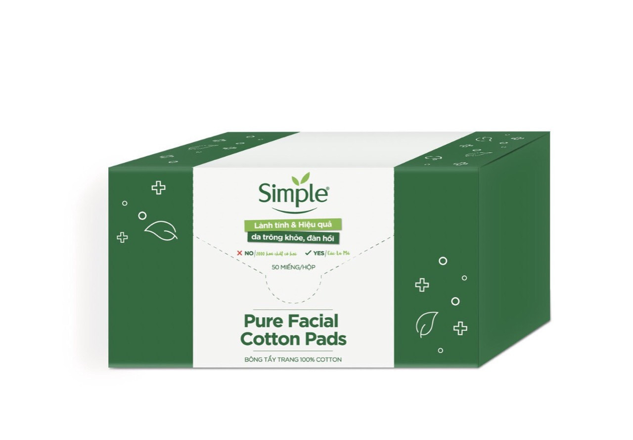 [Hàng tặng không bán - HB Gift] Combo 2 Bông tẩy trang Simple