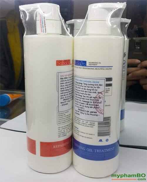 Bộ Dầu Gội Xả  Hoàn Hình Sasaba Kafen 800ML x 2