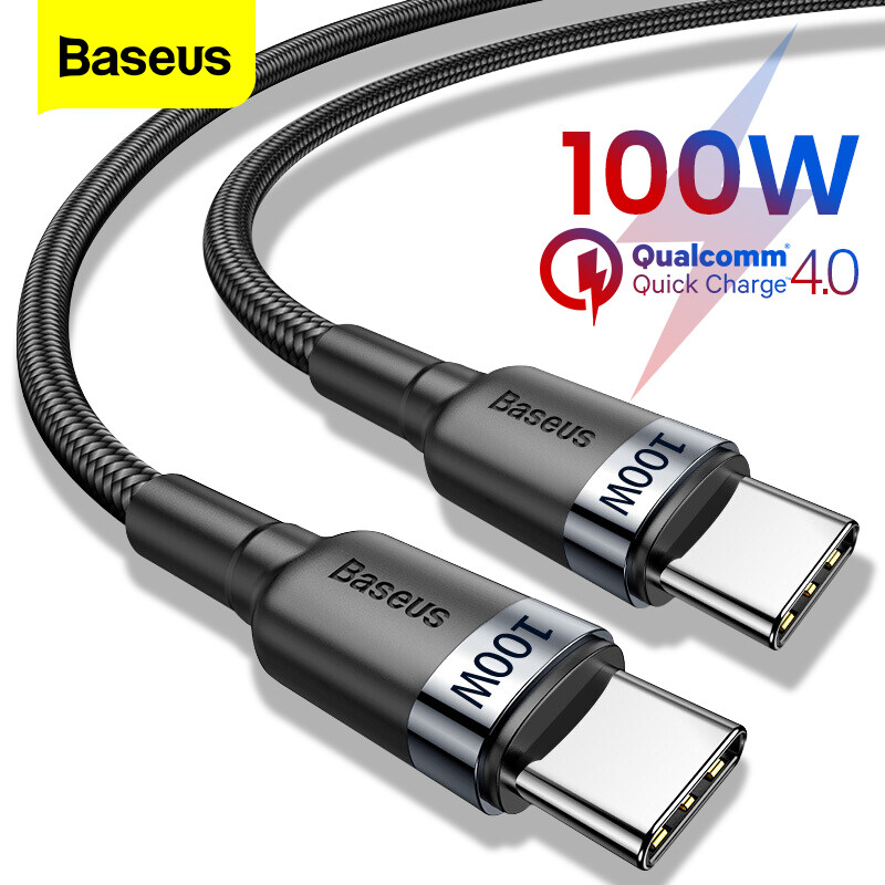 Baseus Dây Sạc Samsung PD 60W 100W cáp sạc nhanh cho ipad Pro Huawei Samsung Galaxy S9 S10 S20 Note 10 Nintendo Switch Macbook Pro Hỗ trợ sạc nhanh 4.0 Cáp USB