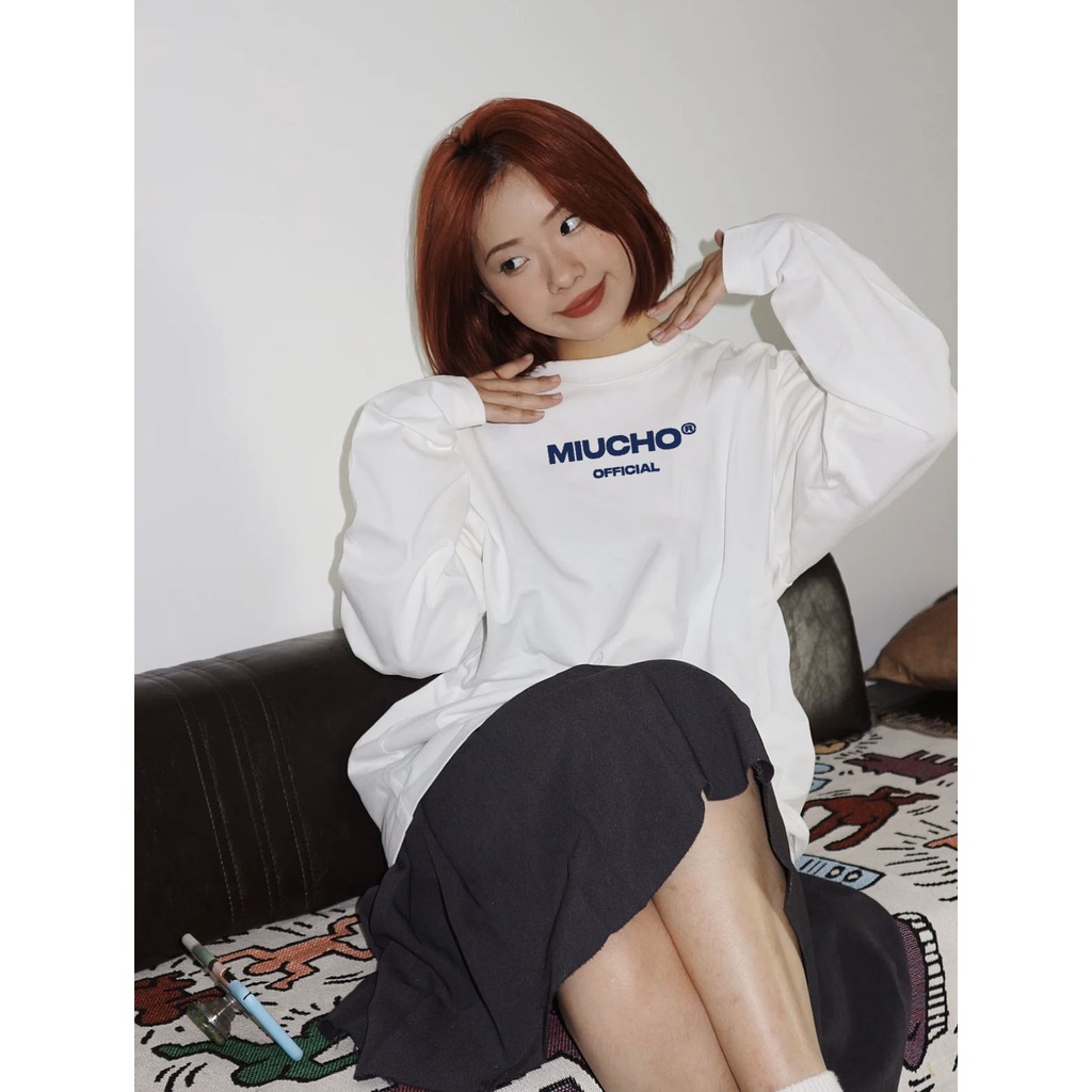 Áo tay dài nữ nhiều màu Miucho AD007 chất cotton co giãn in basic