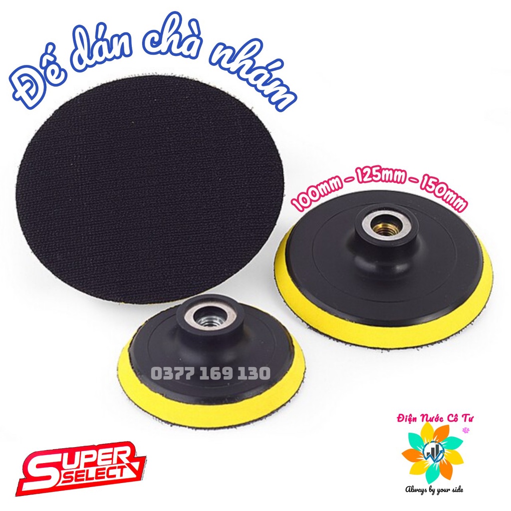 5 miếng giấy nhám tròn, nhám dán máy chà gỗ, tường, sắt 100mm