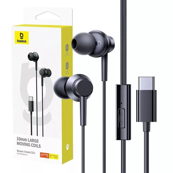 Type-C Baseus C17 Cz11 Cz19 Wired Headphones