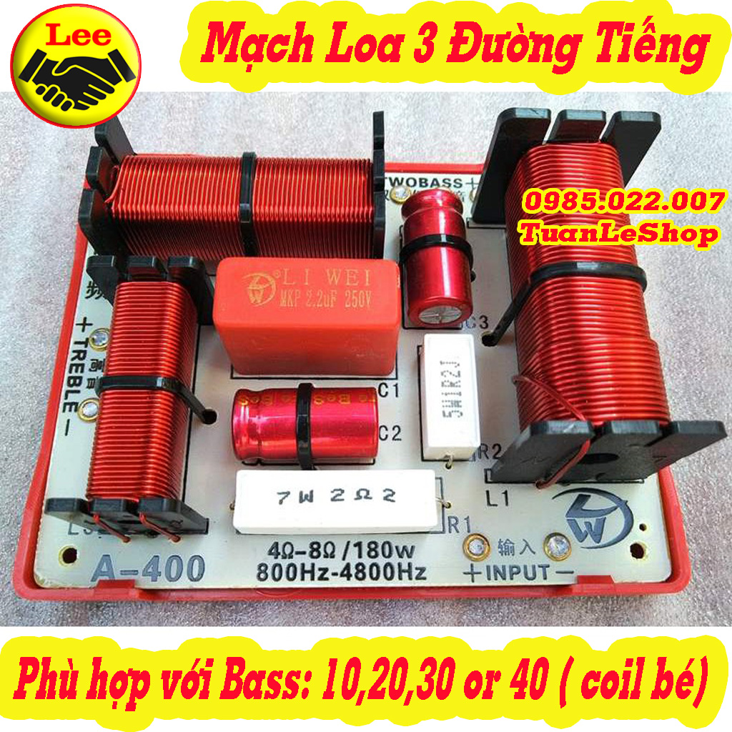 MẠCH PHÂN TẦN 3 ĐƯỜNG TIẾNG LWA400 , MẠCH DÀNH CHO BASS 25, BASS 20 ĐỔ LẠI LÀ ĐẸP NHÉ  –HÀNG NHẬP - GIÁ 01 MẠCH - ( BASS + TRUNG + TREBLE)