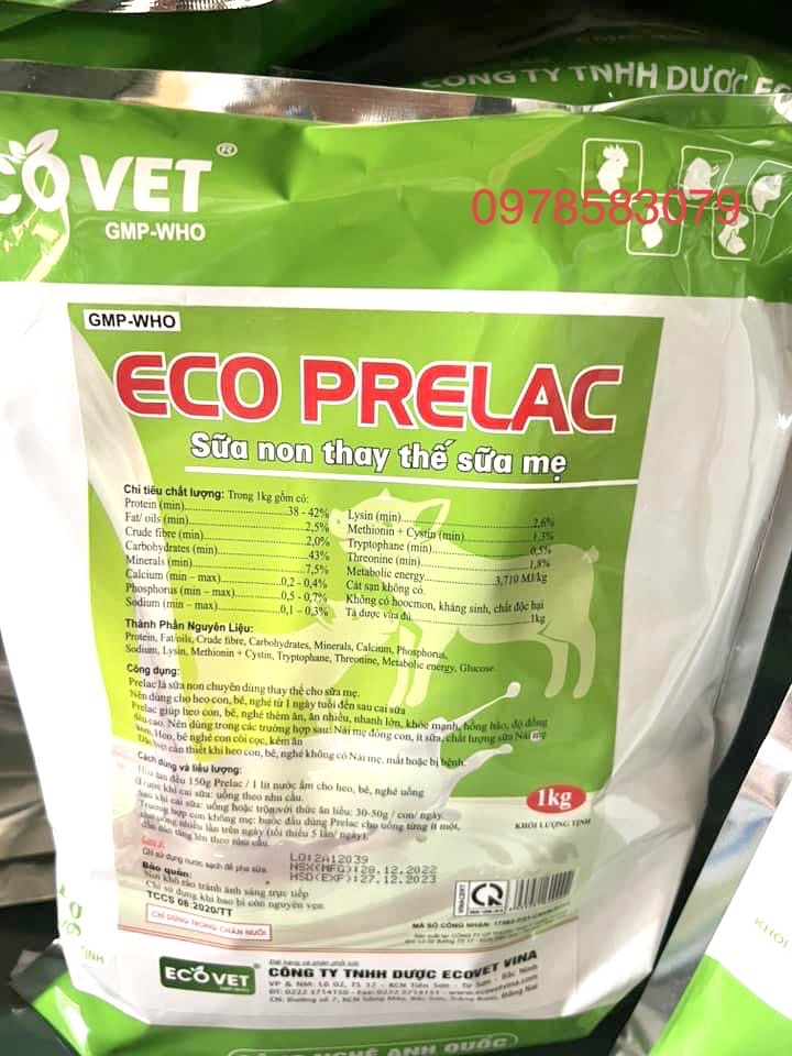 Prelac(1kg-10gói) Sữa non thay thế sữa Heo mẹ-Thú Y