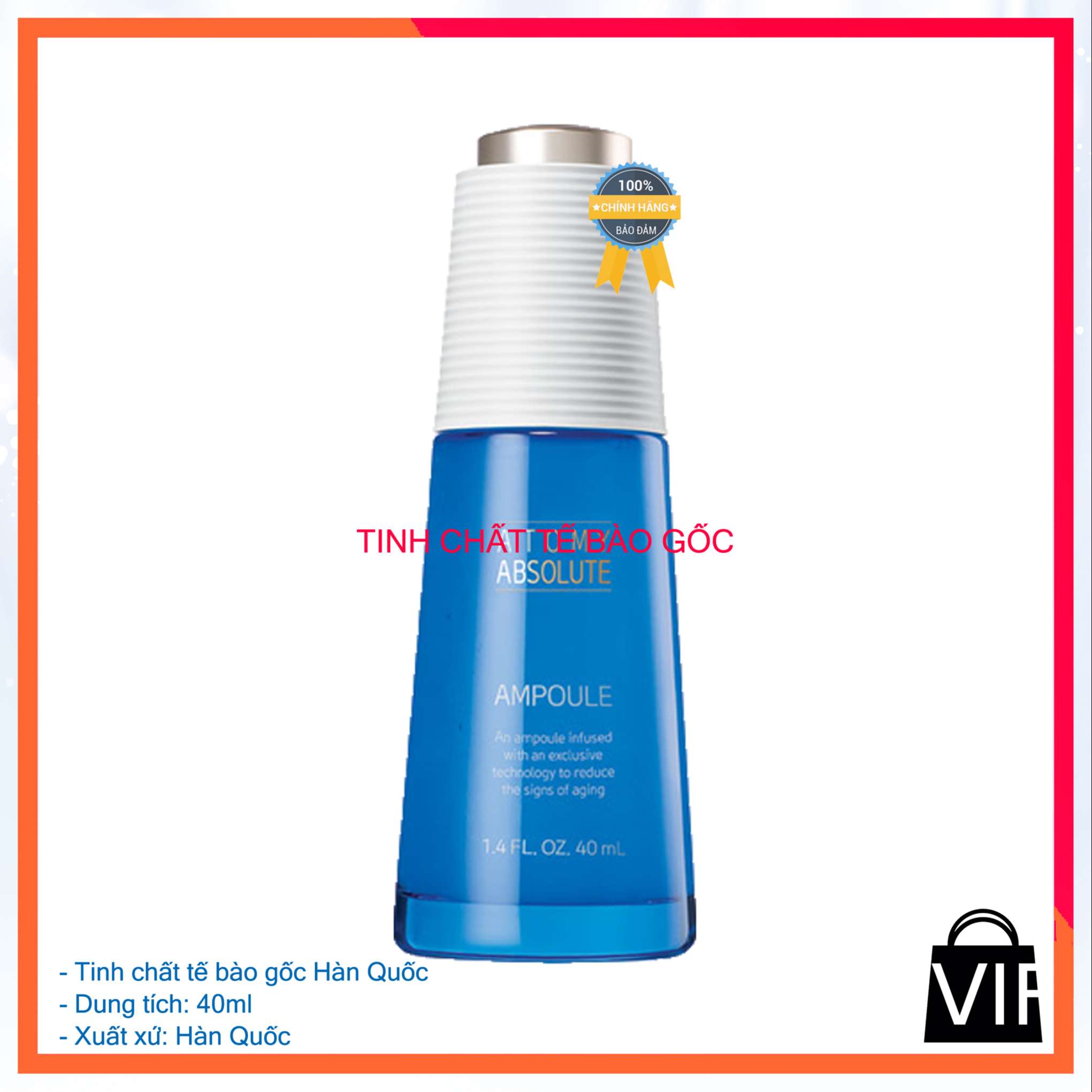 [HCM]Tinh chất dưỡng cô đặc tế bào gốc chống lão hóa phục hồi da chống nhăn da Atomy Absolute Cellactive Ampoule 40ml - VIFASHOP