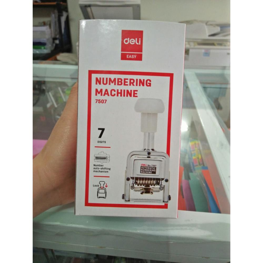 Con dấu nhảy số tự động 6 số Deli