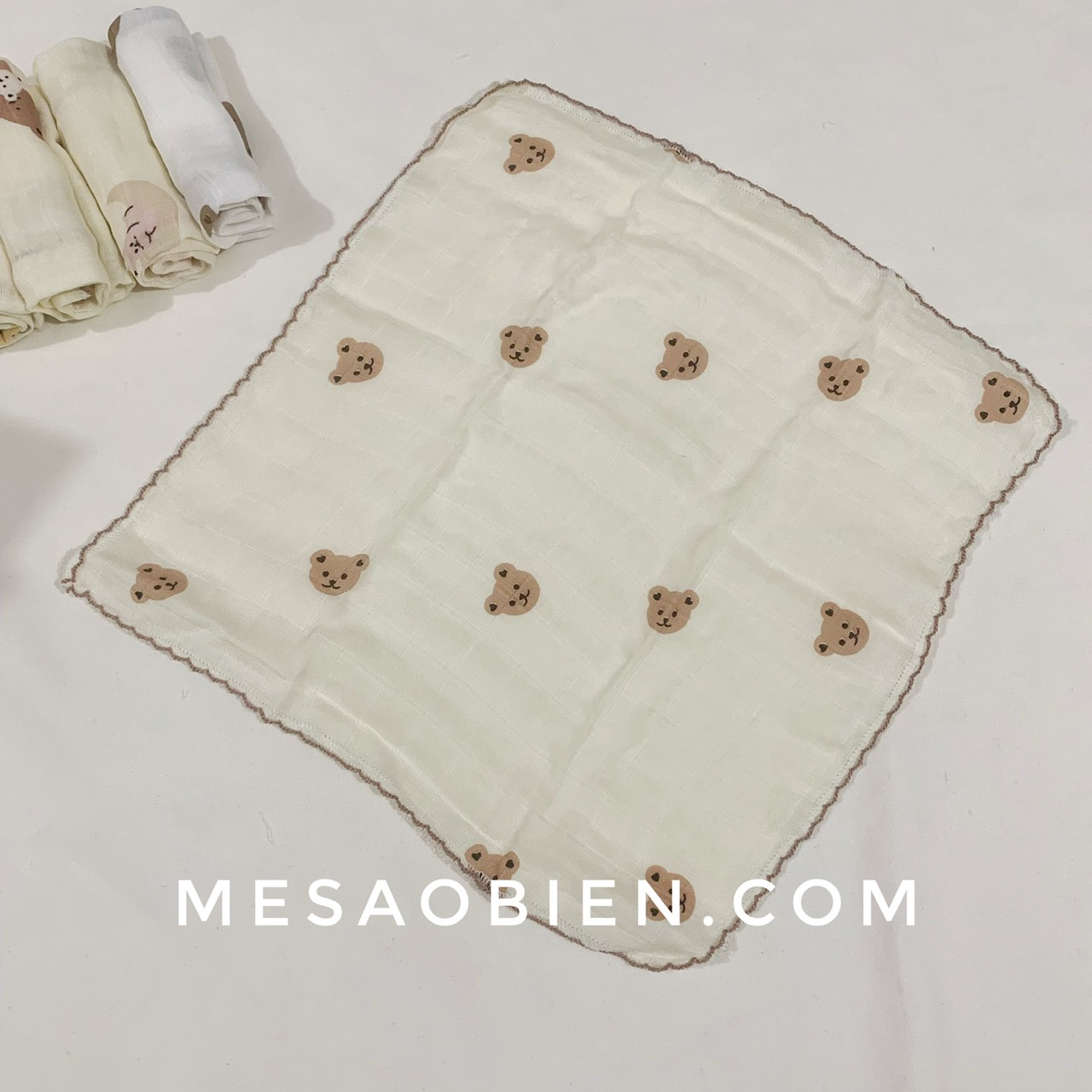 Box of 3 Molli 6-Layer Milk Towels, Size 27X27Cm
