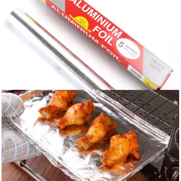 Combo 2 Cuộn Giấy Bạc Gói Thức Ăn Tiện Dụng, Giấy Bạc Nướng Thịt (2 hộp)