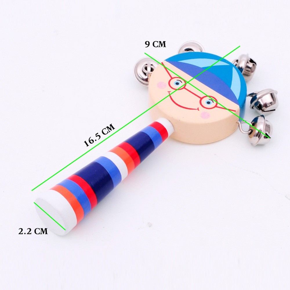 Đồ Chơi Lục Lạc Gỗ 5 Chuông Vui Nhộn