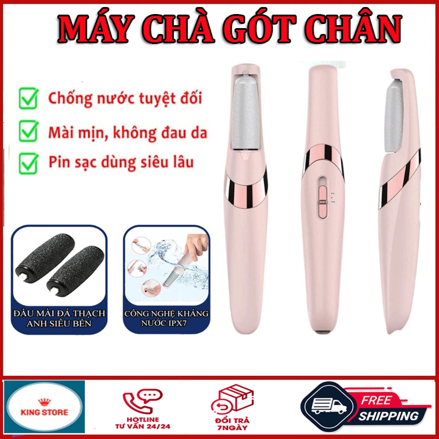 Máy chà gót chân tẩy tế bào chết, Máy chà gót chân cao cấp, Máy chà gót chân bằng điện, máy chà gót chân sạc điện, Dụng cụ chà gót chân, Máy mài gót chân