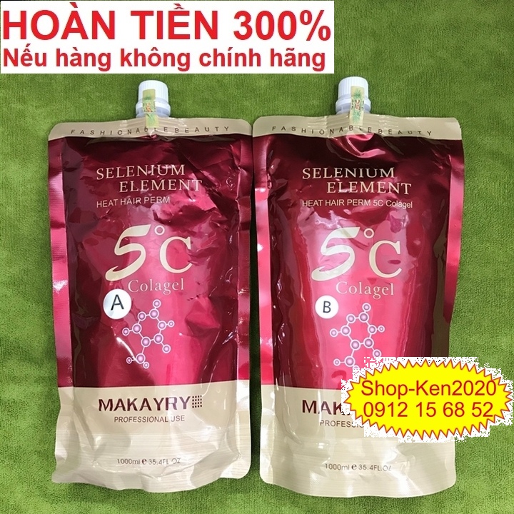 Duỗi ép uốn tóc 5C Colagel 1000ml x2 (A-B) (1-2)
