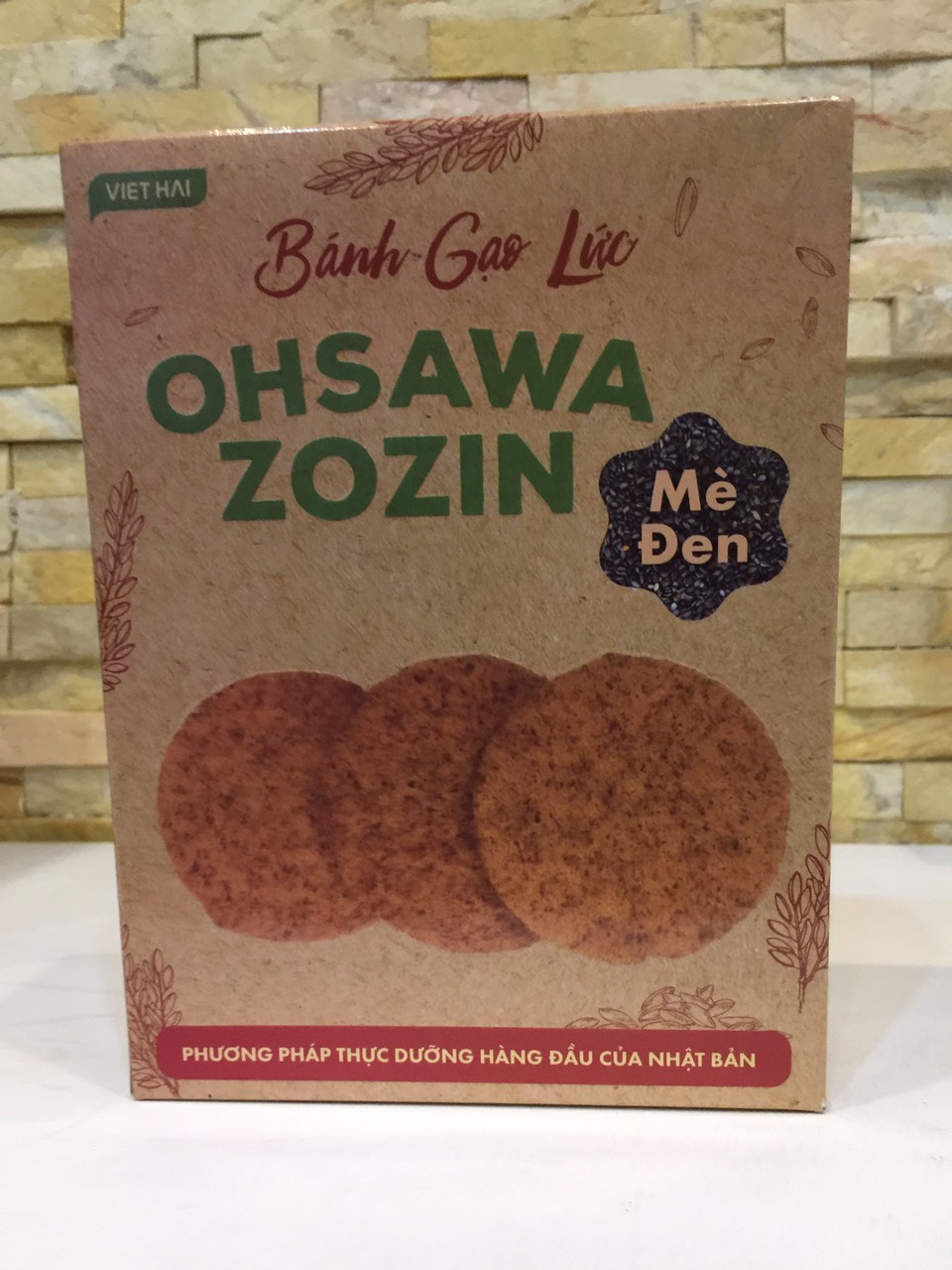 BÁNH GẠO LỨT MÈ ĐEN OHSAWA ZOZIN