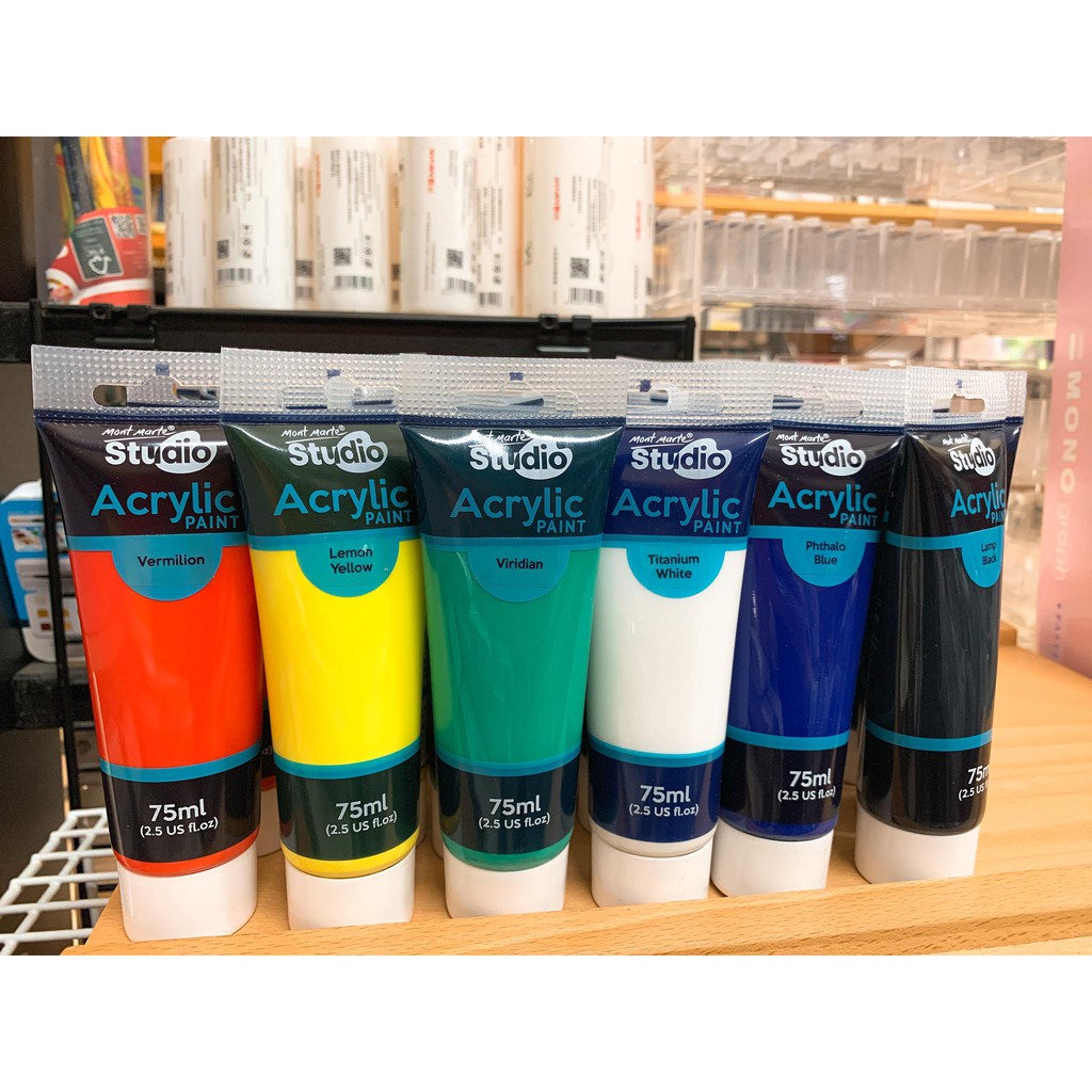 Màu Acrylic Studio Mont Marte - Tuýp lẻ - 75ml