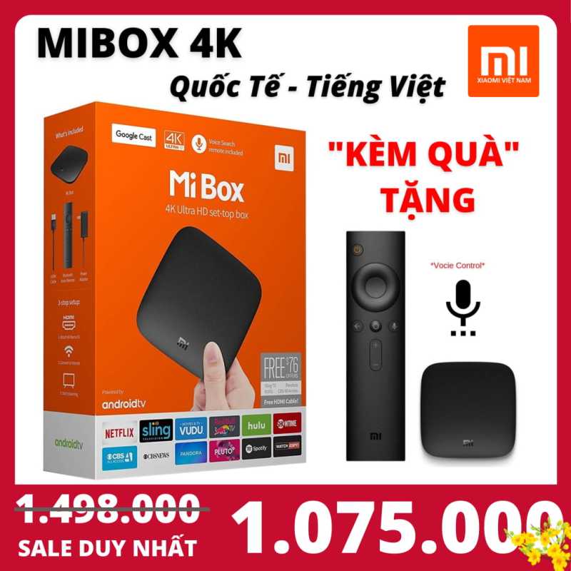 Bảng giá 【FLASH SALE DEAL SỐC】[QUỐC TẾ - TIẾNG VIỆT] Android Tivi Box Xiaomi Mibox 4K Bản Quốc Tế Tiếng Việt tìm kiếm giọng nói