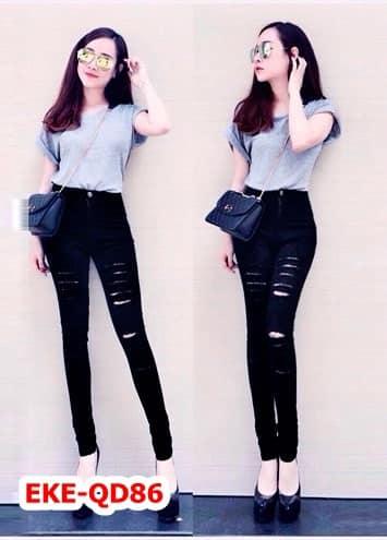 (ẢNH THẬT) QUẦN THÔ KAKI RÁCH CO DÃN 4 CHIỀU