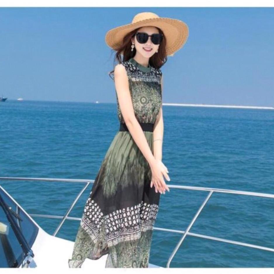 Đầm maxi họa tiết cao cấp hàng nhập
