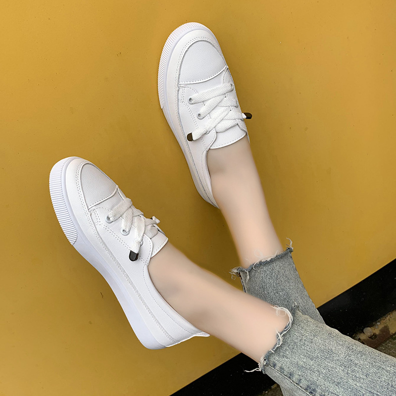 Fiship Giày nữ| Giày lười dáng thể thao trắng cao cấp| slip on nữ hàng QC loại 1 - KhanhlinhshopS