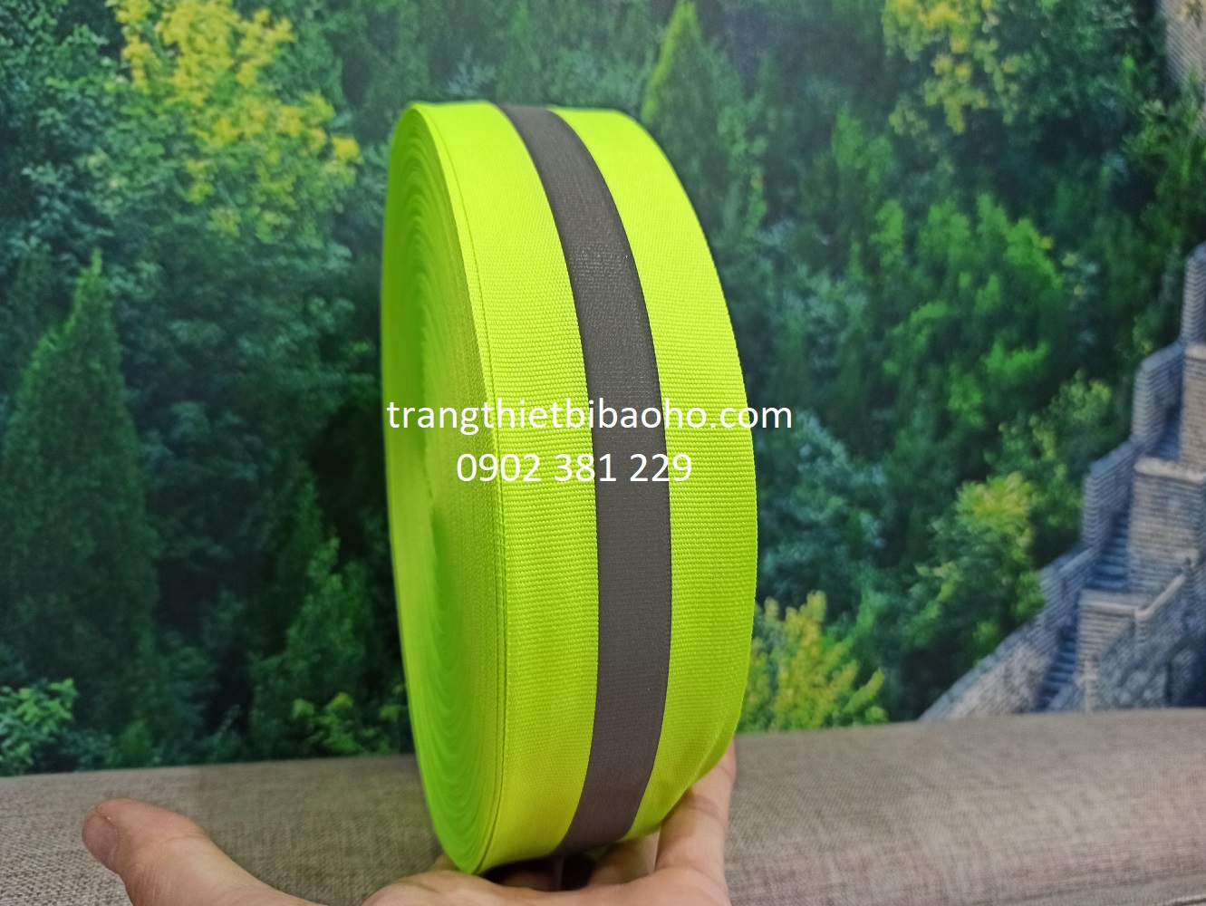 Dây phản quang vải cảnh báo công trình