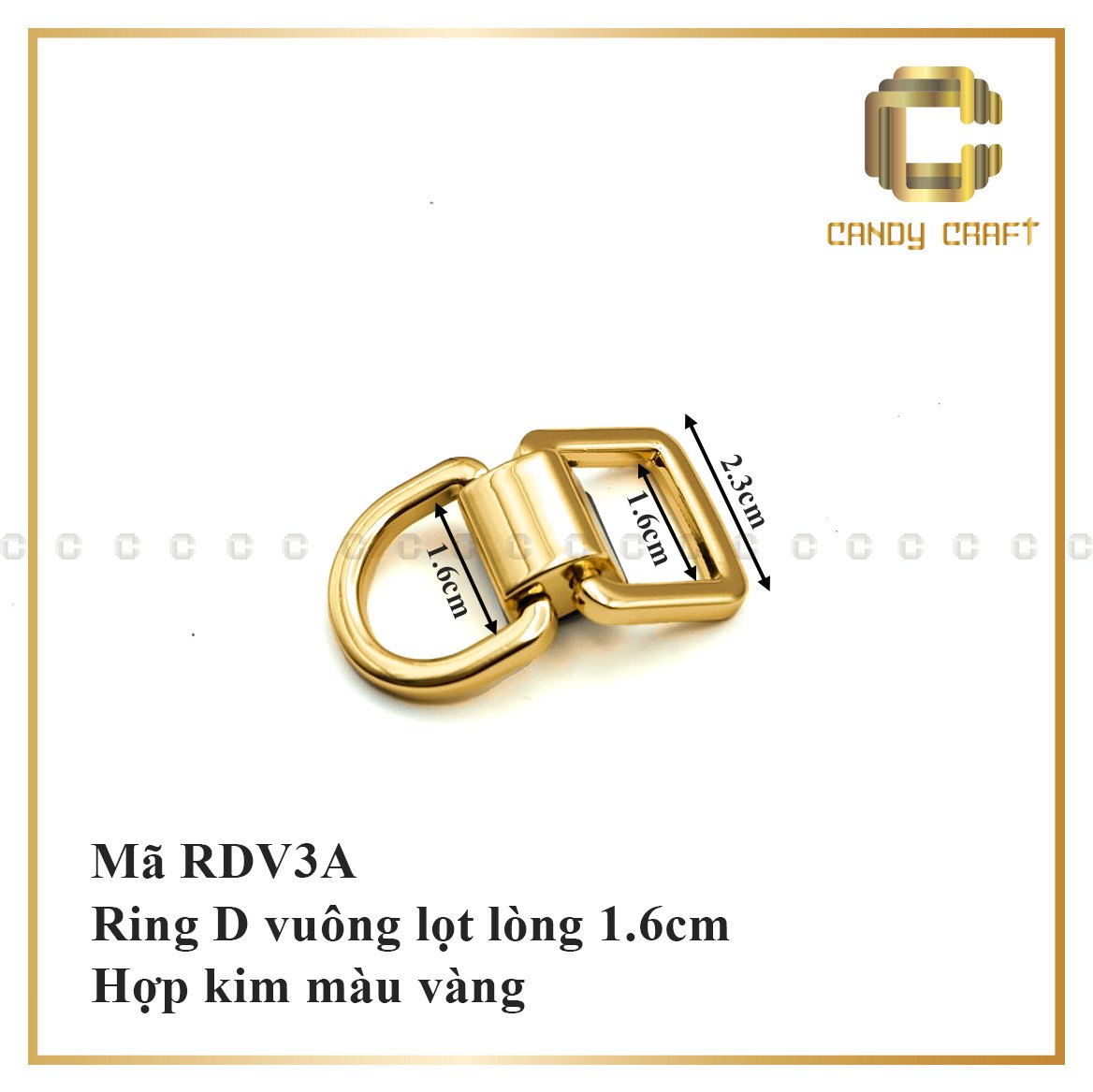 Khoen D đôi & khoen D vuông - phụ kiện làm túi xách