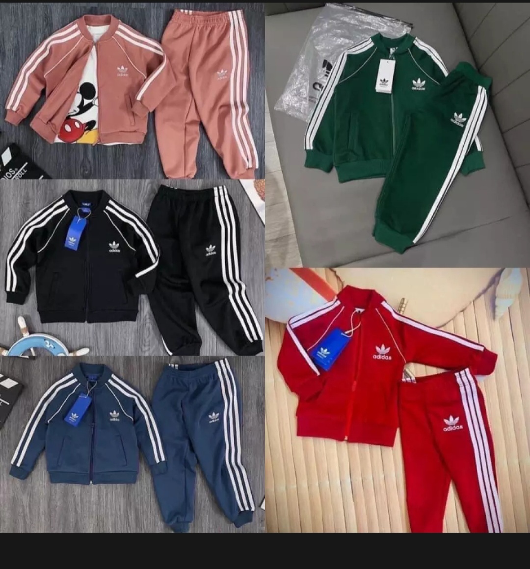 Bộ ADIDAS CHO BÉ TRAI VÀ GÁI ( 3 màu Xanh , Đen , Hồng )
