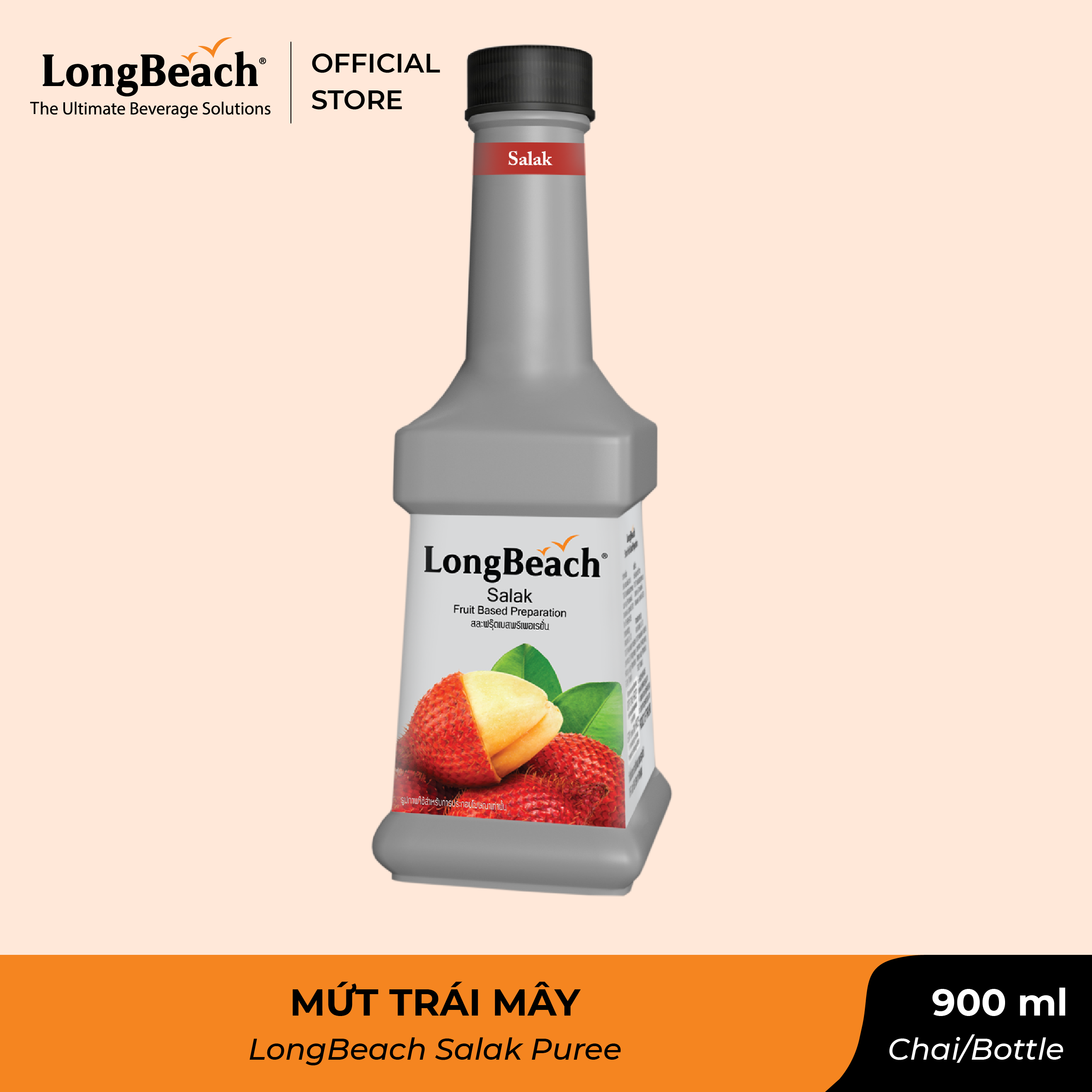 Mứt Trái Mây - LongBeach Salak Puree 900 ml