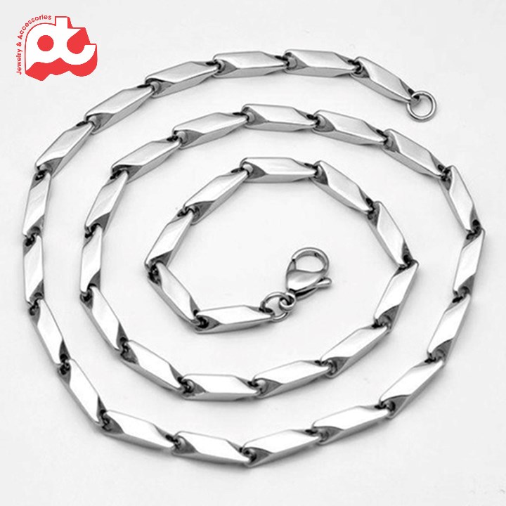 Dây chuyền inox nam hỏa tiễn 4ly trơn shopquare qrdcna14