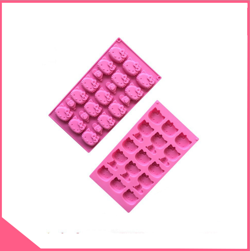 Khuôn silicon làm socola hình mèo kitty