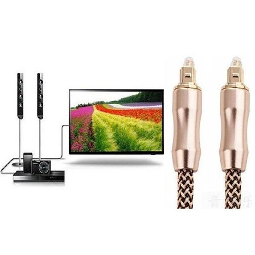 Cáp quang Audio Toslink OPTICAL dài 5m vàng chất lượng cao