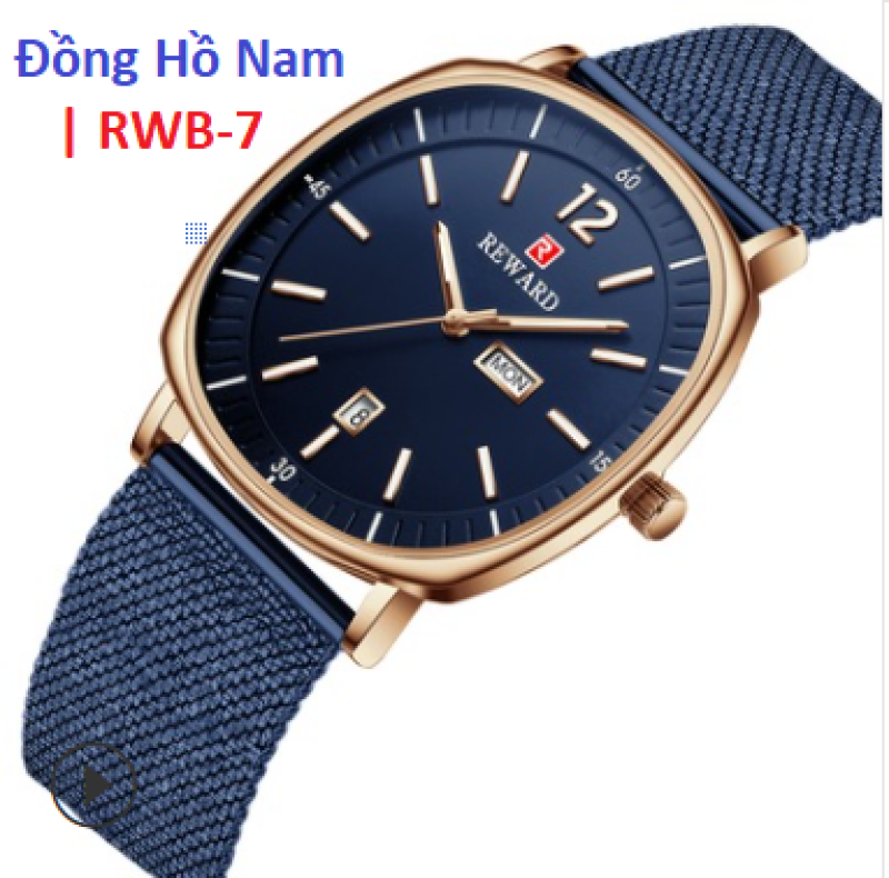 [HCM]Đồng hồ nam Reward RWB6 RWB7 mặt kính chống xước size 40 dây da lịch lãm thời trang nam tính