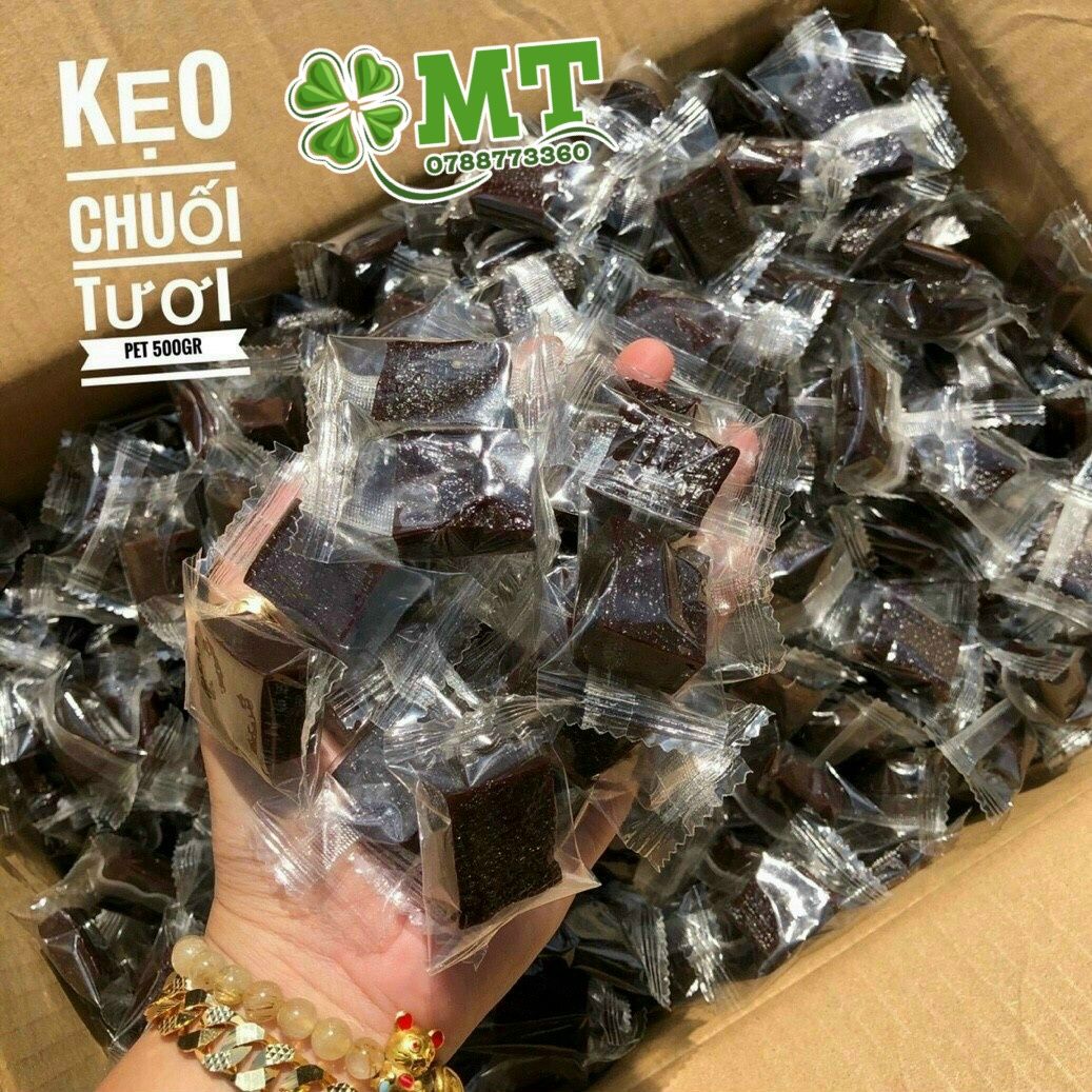 Kẹo chuối tươi nước cốt dừa Bến Tre  500g (Loại đặc biệt)