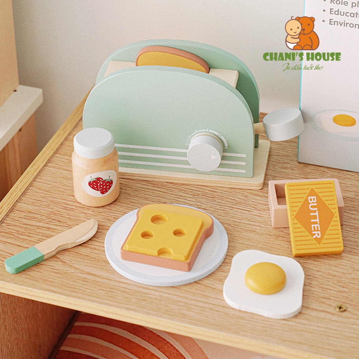 Trò chơi đồ hàng kabi máy nướng bánh sandwich tự động - đồ chơi bằng gỗ