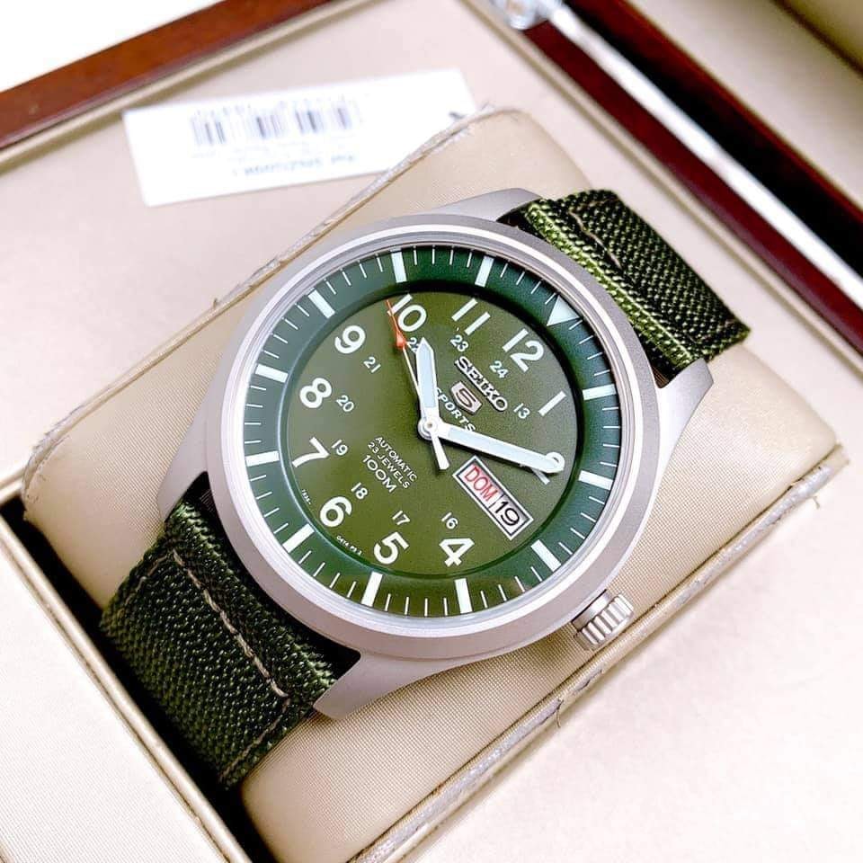 Đồng hồ thời trang nam Seiko 5 Automatic Quân Đội - Size 42mm