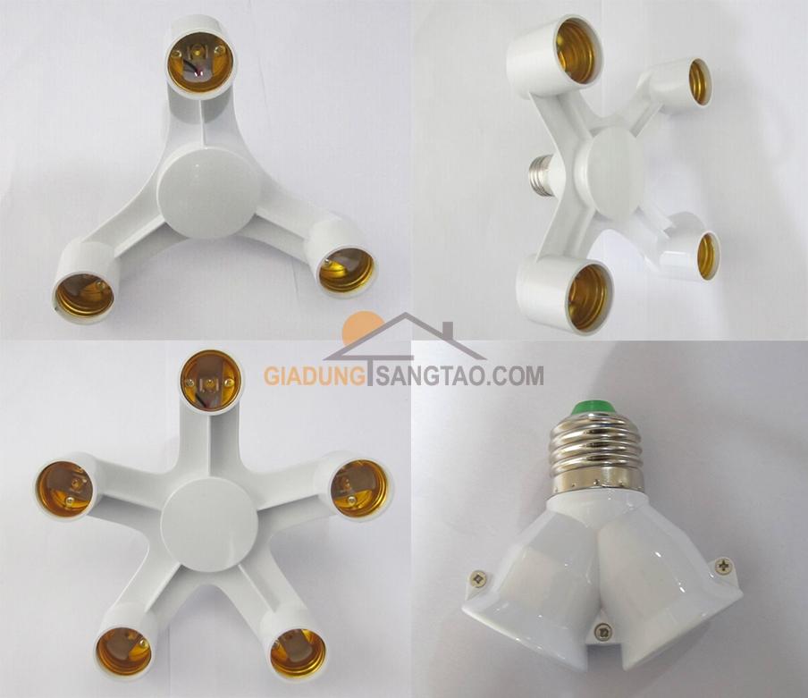 Đầu chia 2 đui xoáy tròn E27