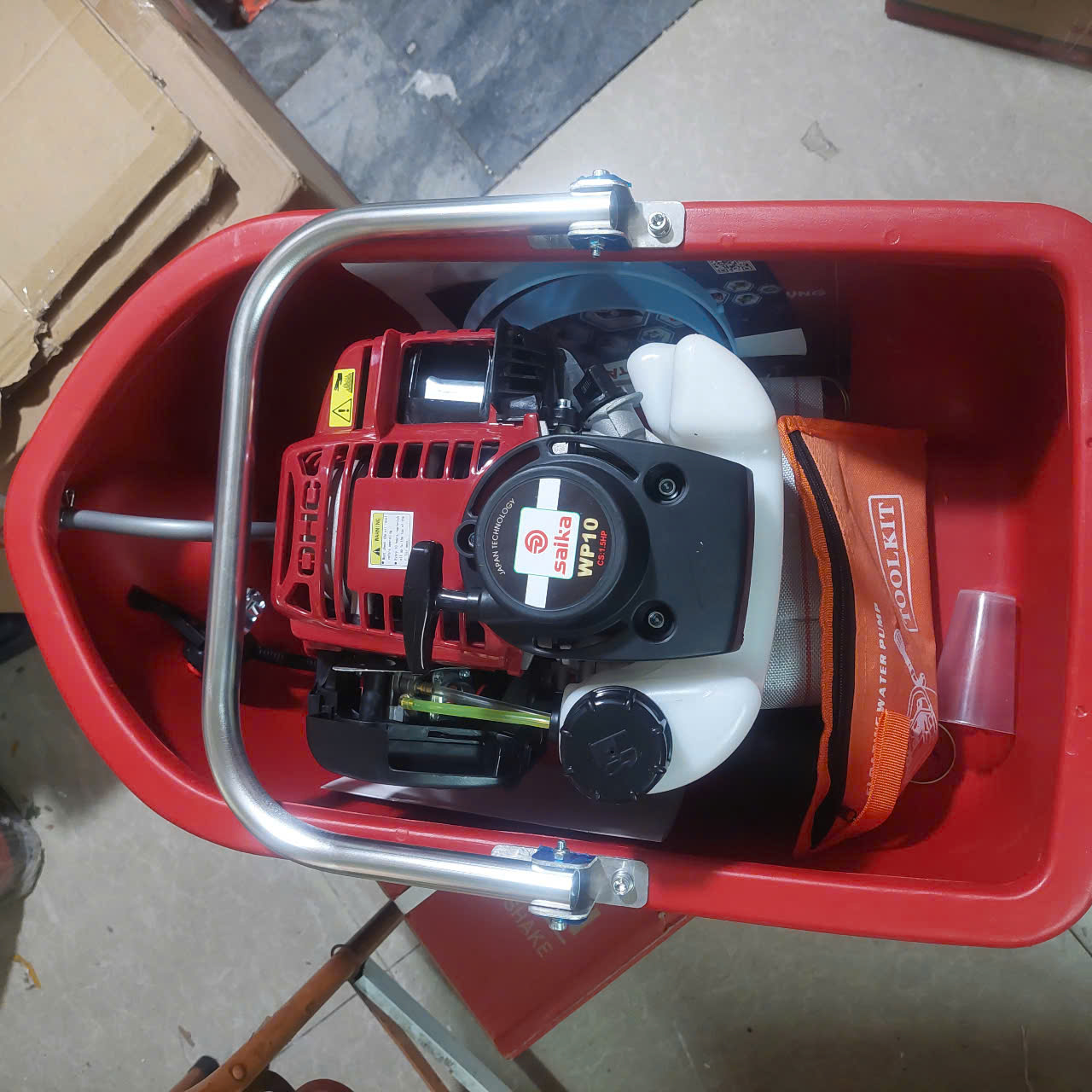 Máy bơm thuyền thả nổi OSAIKA GX35 4 thì dây phun dài 4m - Máy bơm xuồng