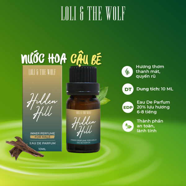 Nước hoa vùng kín nam Hidden Hill Eau De Parfum chai chấm 10ml - LOLI & THE WOLF