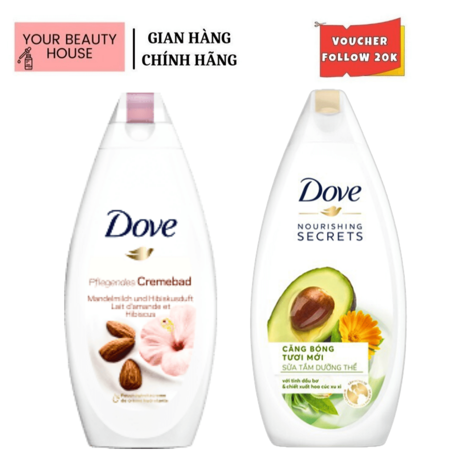 [DOVE] SỮA TẮM DƯỠNG DA SÁNG MỊN - 750ML