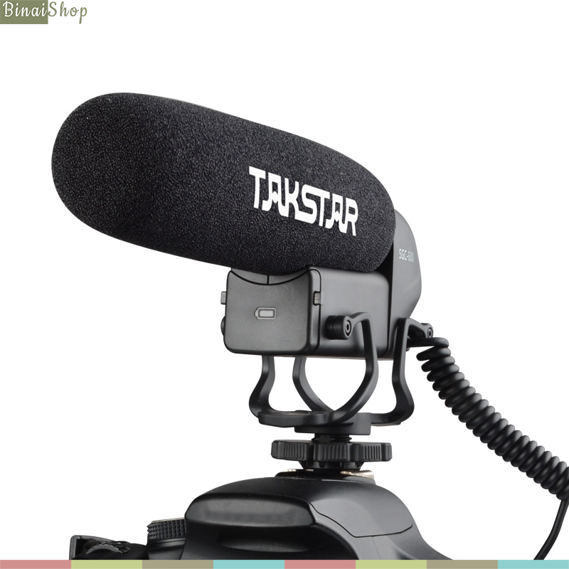 Takstar SGC-600 - Micro Shotgun Cho Máy Ảnh, Máy Quay, Camcorder, Dslr Chuyên Nghiệp, Chống Shock, Giảm Tiếng Ồn, Điều Khiển Âm Lượng