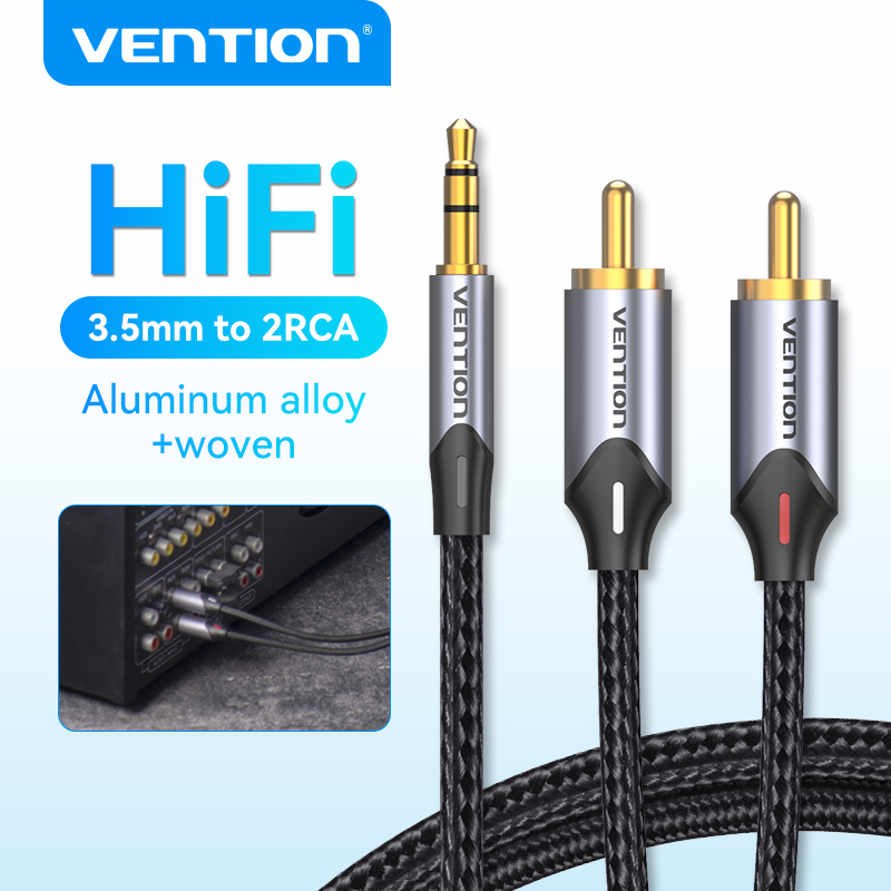 Vention 3.5mm male to 2rca audio cable for phone pc speaker power amplifier 3.5mm to 2rca cable jack wire