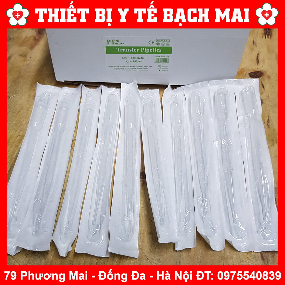 Combo 100 Ống Hút Nhỏ Giọt - Pipet Tiệt Trùng 3ml - Dụng Cụ Uống Sữa Cho Bé