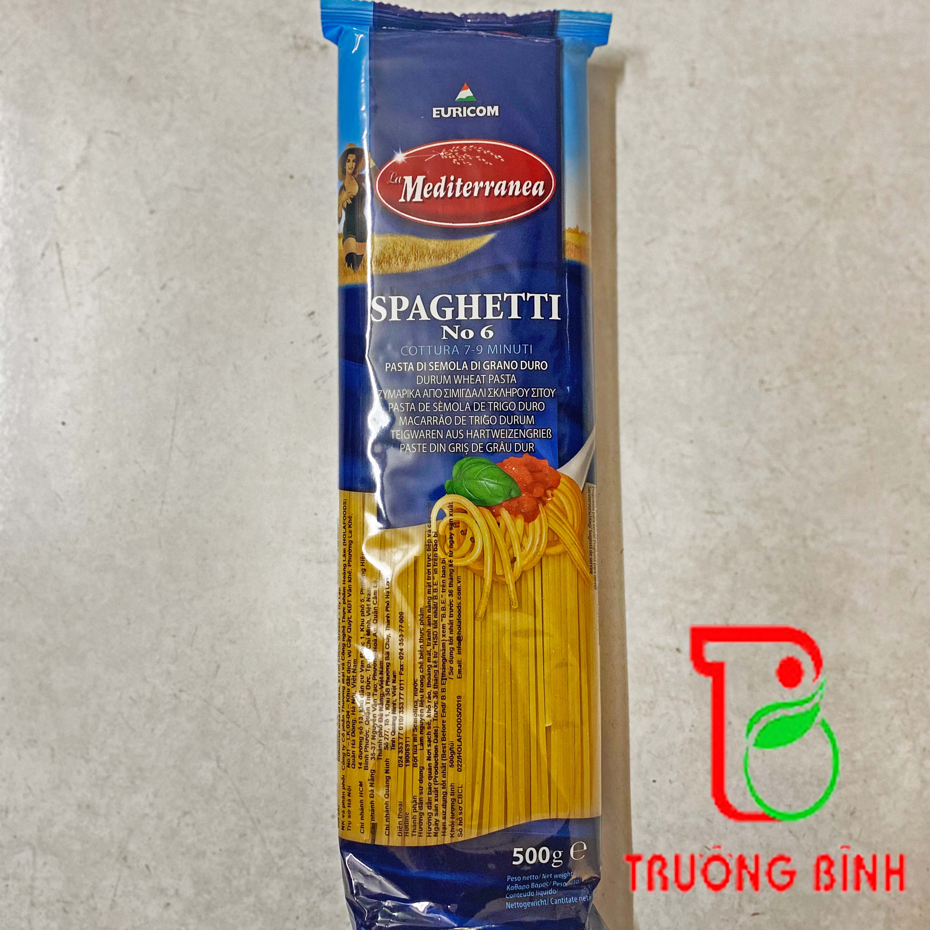 Mì ý Spaghetti số 6 EURICOM 500g
