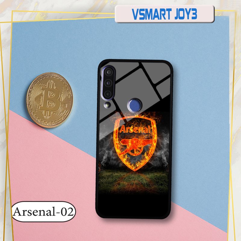 Ốp lưng kính VSMART JOY 3 in 3D hình logo CLB bóng đá