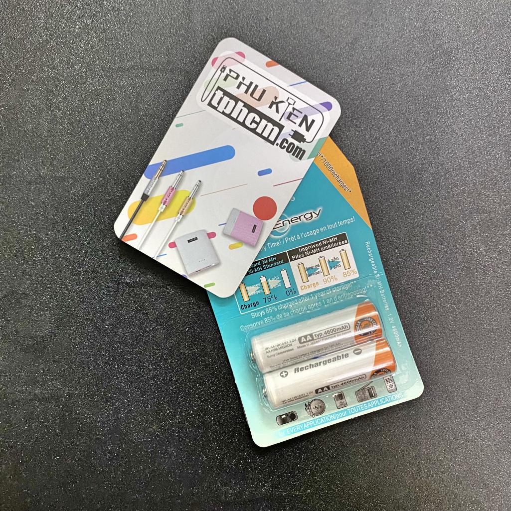 Pin sạc aa dung lượng 4300 mah vỉ 2 viên