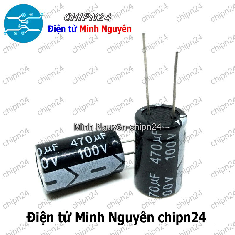[1 con] (J6) Tụ hóa 470uF 100V Đen (16x25mm) - HH006198