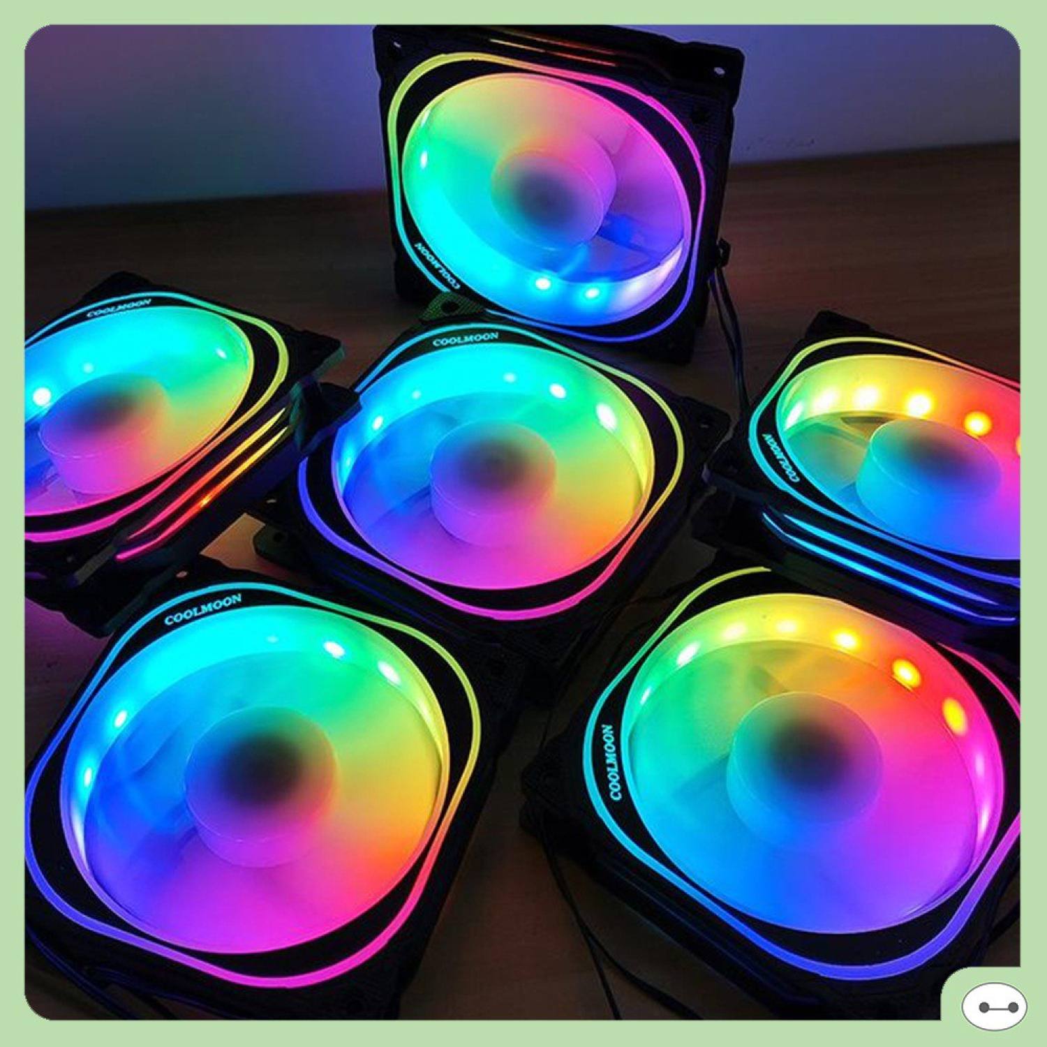 QUẠT LED FAN LED CASE COOLMOON U1 LED RGB 12CM