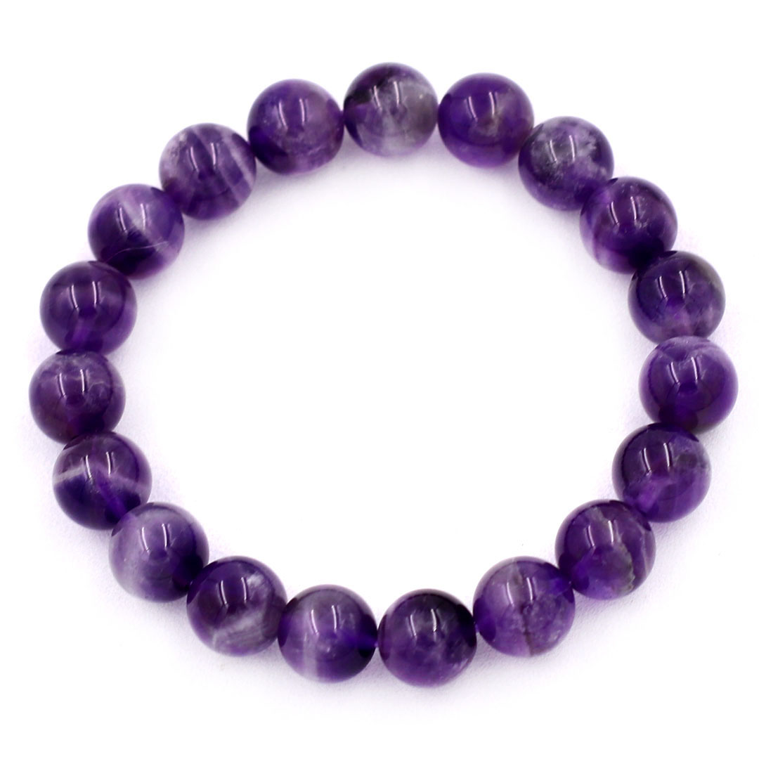 10 PCs charcoal amethyst stone bracelet chain, beads bracelets