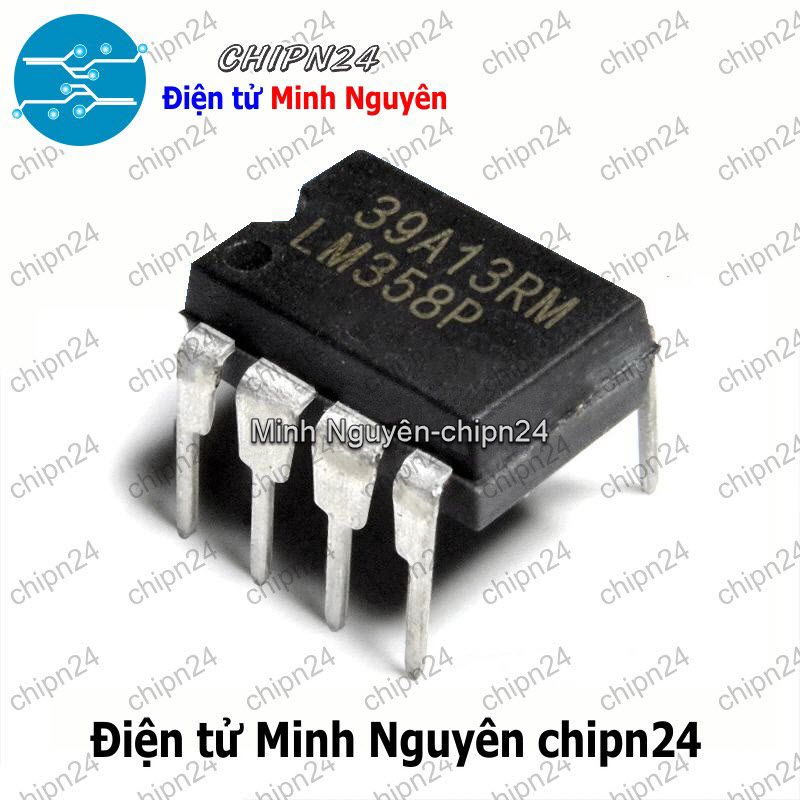 [3 con] (DIP) IC LM358 DIP-8 (LM358N LM358P) (IC khuếch đại thuật toán OpAmp) - HH000357