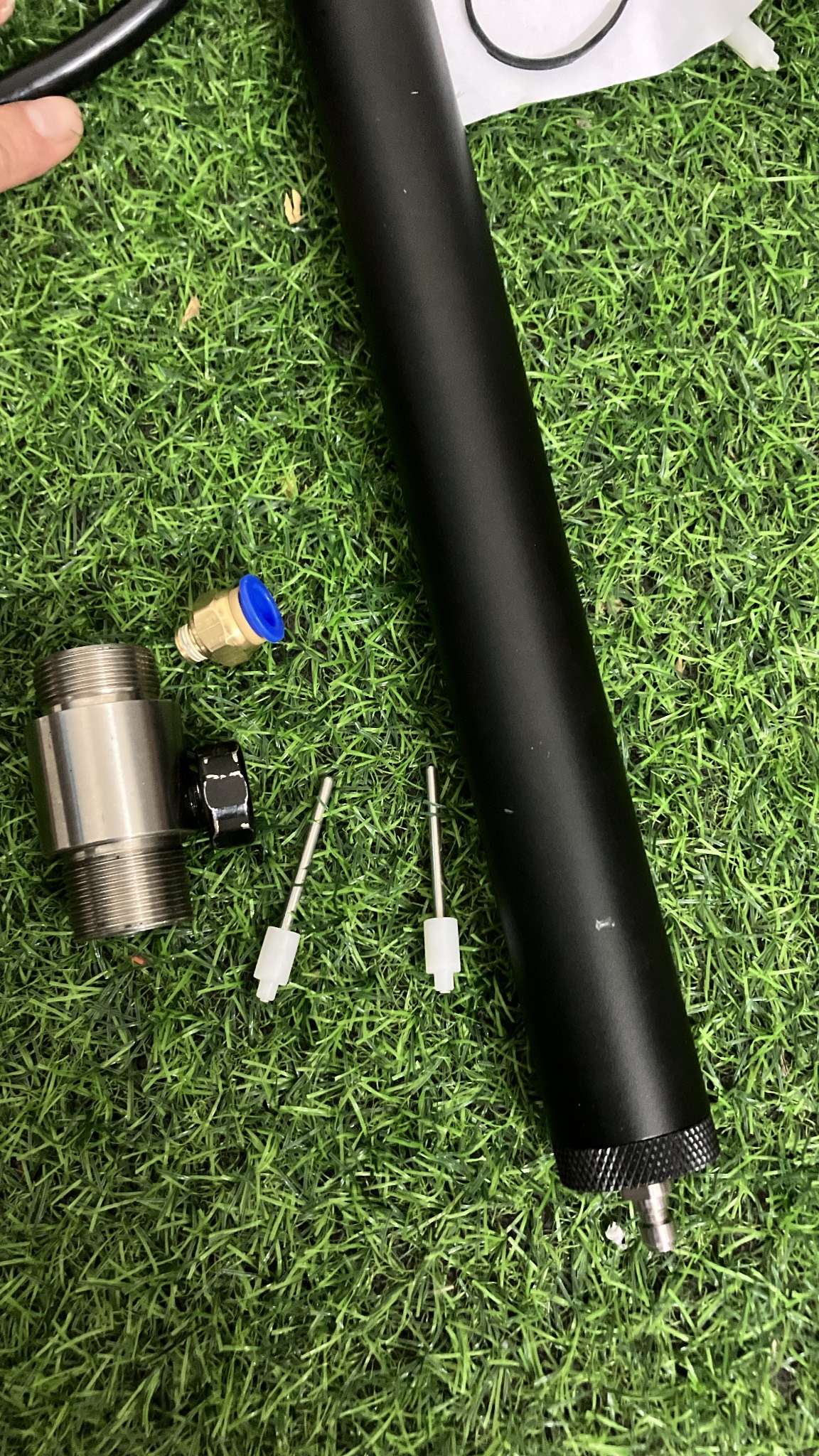bộ bình khí nén mini-van inox,van nhôm(bình nén dài 40cm)
